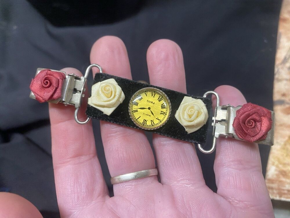 Vintage Rose Sweater Clip / Vest Guard – Floral Romantic Steampunk